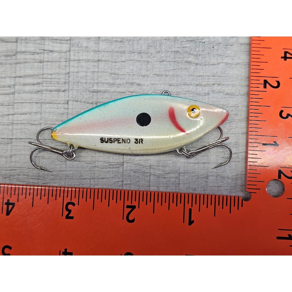 Vintage Bomber Suspend 3R Ratl RRR Lipless Crankbait 3" 3/8oz Bass Lure BS3R